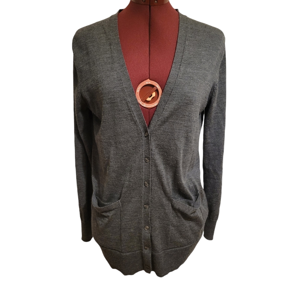 Banana Republic Washable Merino Wool Cozy Boyfriend Cardigan Sweater, Size S